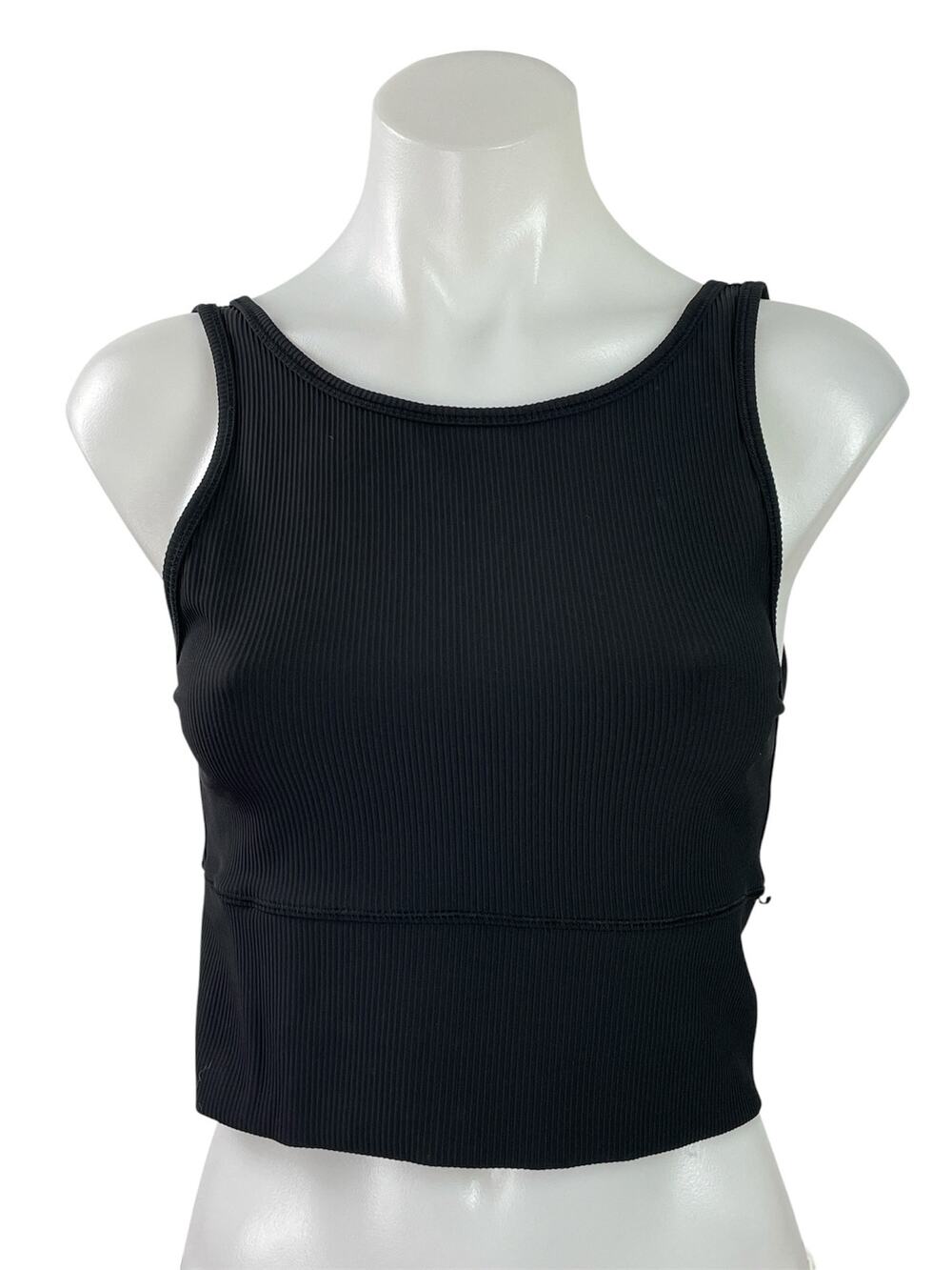 Lululemon Power Pivot Black Sleeveless Activewear Sports Bra Crop Tank Top Sz S
